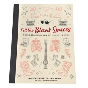 Fill the Blank Spaces Coloring Book For Taylor Swift Fans. NEW.